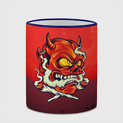 Кружка 3D Красный дьявол, цвет: 3D-синий кант — фото 2
