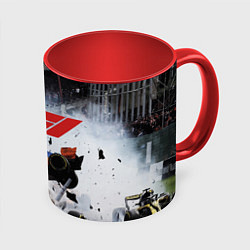 Кружка 3D Формула 1 - ни за что, блин!, цвет: 3D-белый + красный