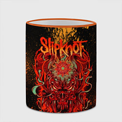 Кружка 3D Slipknot - red monster, цвет: 3D-оранжевый кант — фото 2