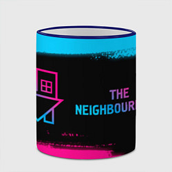 Кружка 3D The Neighbourhood - neon gradient: надпись и симво, цвет: 3D-синий кант — фото 2