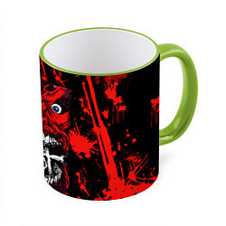 Кружка 3D Slipknot red blood, цвет: 3D-светло-зеленый кант