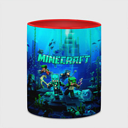 Кружка 3D Minecraft water, цвет: 3D-белый + красный — фото 2