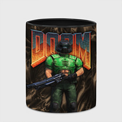 Кружка 3D DOS DOOM - Doomguy, цвет: 3D-белый + черный — фото 2