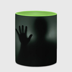 Кружка 3D Хэллоуин - тень призрака, цвет: 3D-белый + светло-зеленый — фото 2