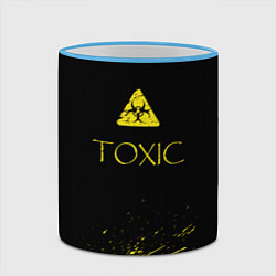 Кружка 3D TOXIC - Биологическая опасность, цвет: 3D-небесно-голубой кант — фото 2