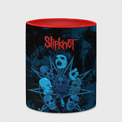 Кружка 3D Slipknot blue, цвет: 3D-белый + красный — фото 2