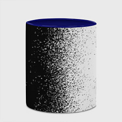 Кружка 3D Брызги красок - Черно-белый, цвет: 3D-белый + синий — фото 2