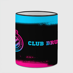 Кружка 3D Club Brugge - neon gradient: надпись и символ, цвет: 3D-черный кант — фото 2