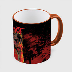 Кружка 3D Slipknot black and red, цвет: 3D-оранжевый кант