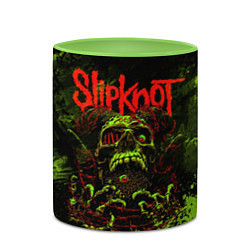 Кружка 3D Slipknot green череп, цвет: 3D-белый + светло-зеленый — фото 2