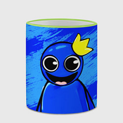 Кружка 3D Радужные друзья: веселый Синий, цвет: 3D-светло-зеленый кант — фото 2