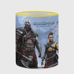 Кружка 3D God of war ragnarok-God of War: Рагнарёк, цвет: 3D-желтый кант — фото 2