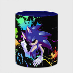 Кружка 3D Sonic Exe - Hedgehog - video game, цвет: 3D-белый + синий — фото 2