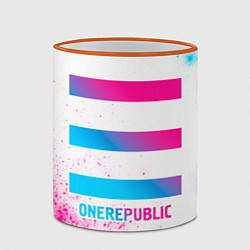 Кружка 3D OneRepublic neon gradient style, цвет: 3D-оранжевый кант — фото 2