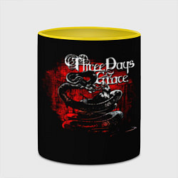 Кружка 3D Three Days Grace змея и ворон, цвет: 3D-белый + желтый — фото 2