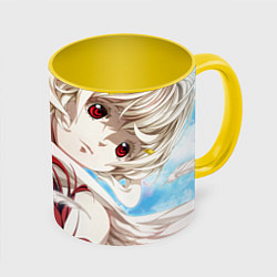 Кружка 3D Мирай Какэхаси Нассе - Платиновый предел, цвет: 3D-белый + желтый