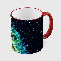 Кружка 3D Мудрое Новогоднее Дерево, цвет: 3D-красный кант