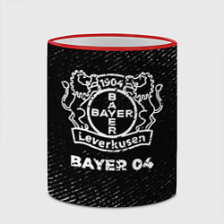 Кружка 3D Bayer 04 с потертостями на темном фоне, цвет: 3D-красный кант — фото 2