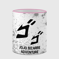 Кружка 3D JoJo Bizarre Adventure glitch на светлом фоне, цвет: 3D-розовый кант — фото 2