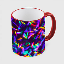 Кружка 3D Цветомузыка, цвет: 3D-красный кант