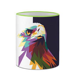 Кружка 3D Орел-птица гордая, цвет: 3D-светло-зеленый кант — фото 2