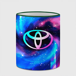 Кружка 3D Toyota неоновый космос, цвет: 3D-зеленый кант — фото 2