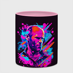 Кружка 3D Jason Statham - pop art, цвет: 3D-белый + розовый — фото 2