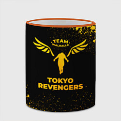 Кружка 3D Tokyo Revengers - gold gradient, цвет: 3D-оранжевый кант — фото 2