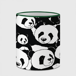 Кружка 3D С пандами паттерн, цвет: 3D-зеленый кант — фото 2