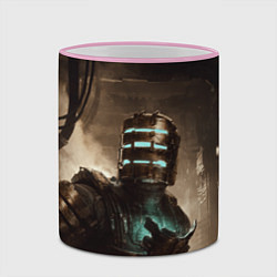 Кружка 3D Айзек Кларк Dead space remake, цвет: 3D-розовый кант — фото 2