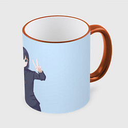 Кружка 3D Koguma peace - Супер Каб, цвет: 3D-оранжевый кант