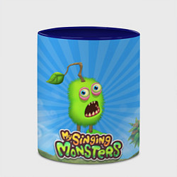 Кружка 3D My Singin Monsters - Зерномех, цвет: 3D-белый + синий — фото 2