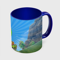 Кружка 3D My Singin Monsters - Зерномех, цвет: 3D-белый + синий
