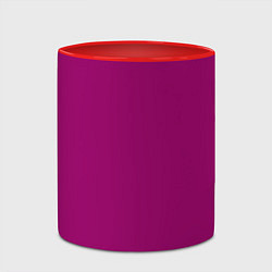 Кружка 3D Баклажановый радуга, цвет: 3D-белый + красный — фото 2