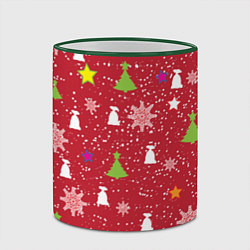 Кружка 3D Red new year, цвет: 3D-зеленый кант — фото 2