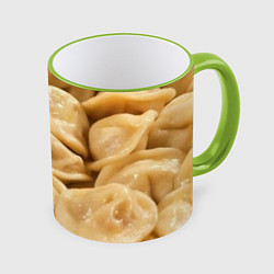 Кружка 3D Пельмени, цвет: 3D-светло-зеленый кант