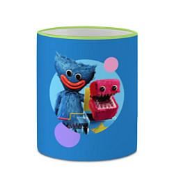 Кружка 3D Poppy Playtime Хагги Вагги и Бокси Бу, цвет: 3D-светло-зеленый кант — фото 2