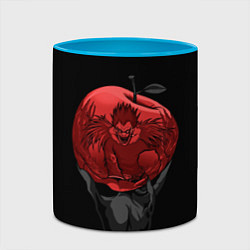 Кружка 3D Рюк и красное яблоко, цвет: 3D-белый + небесно-голубой — фото 2