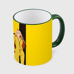 Кружка 3D Пауэр пародия на Убить Билла, цвет: 3D-зеленый кант