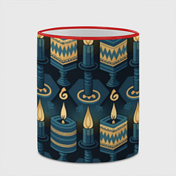 Кружка 3D Ханука праздник огней, цвет: 3D-красный кант — фото 2