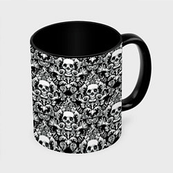 Кружка 3D Textured skulls, цвет: 3D-белый + черный