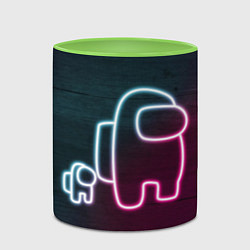 Кружка 3D Неоновые маленький и большой члены экипажа, цвет: 3D-белый + светло-зеленый — фото 2