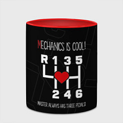 Кружка 3D Mechanics is COOL, цвет: 3D-белый + красный — фото 2