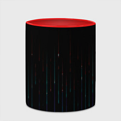 Кружка 3D Неоновый дождь, цвет: 3D-белый + красный — фото 2