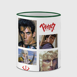 Кружка 3D Оуэн Уилсон и Бен Стиллер в аниме Берсерк, цвет: 3D-зеленый кант — фото 2