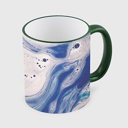 Кружка 3D Мыльная Текстура, цвет: 3D-зеленый кант