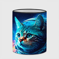 Кружка 3D Кот космонавт и звезды, цвет: 3D-черный кант — фото 2