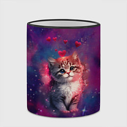 Кружка 3D Космически котенок, цвет: 3D-черный кант — фото 2