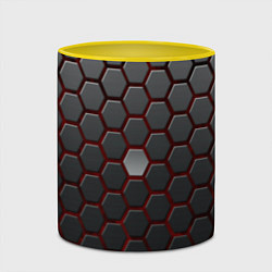 Кружка 3D Броня из стали, цвет: 3D-белый + желтый — фото 2
