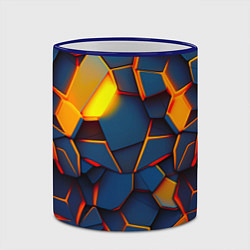 Кружка 3D Плитки со свечением, цвет: 3D-синий кант — фото 2